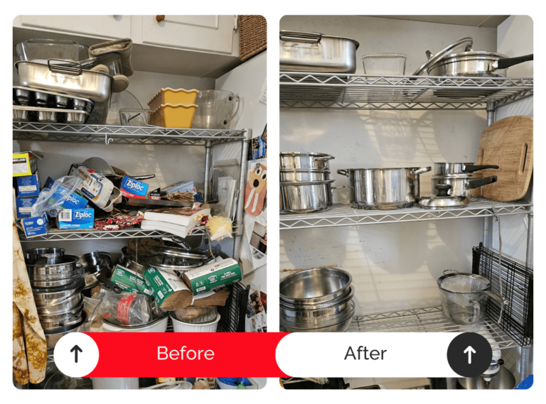 Dee CLUTTER Before and After - Pantry - White Background